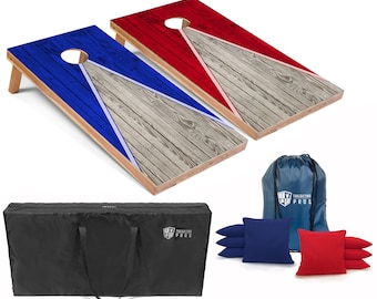 Tailgating Pros 4'x2' Regulation Pyramid Series Cornhole Boards w/ Carrying Case & set of 8 Bags. Different Lighting Options Available!