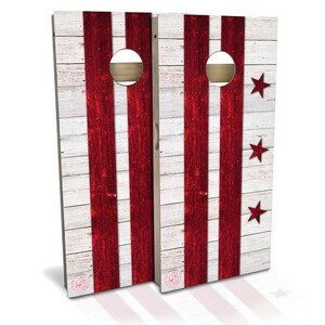 Slick Woody&#39;s Full Color Washington D.C  Flag Cornhole Boards with 8 All Weather Bags