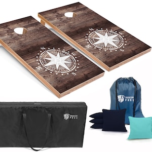Tailgating Pros 4'x2' Compass Cornhole Boards w/ Carrying Case, optional Light Package and set of 8 Bags!