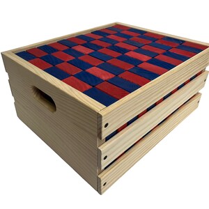 Tailgating Pros Premium Giant Toppling Timbers with Wooden Crate-Customize Your Set by Choosing Your Colored Blocks-Add Tipsy Game Stickers image 3