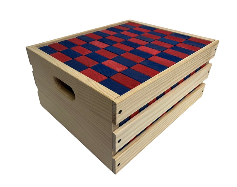 Tailgating Pros Premium Giant Toppling Timbers with Wooden Crate-Customize Your Set by Choosing Your Colored Blocks-Add Tipsy Game Stickers image 3