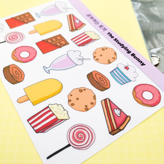 Sweets Stickers Handmade Stickers, Bulletjournal Stickers, Deco