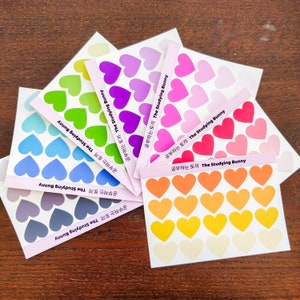 Corazones pegatinas grandes / pegatinas hechas a mano, pegatinas de bulletjournal, pegatinas deco, pegatinas de álbum de recortes, pegatinas de artesanía, pegatinas del planificador