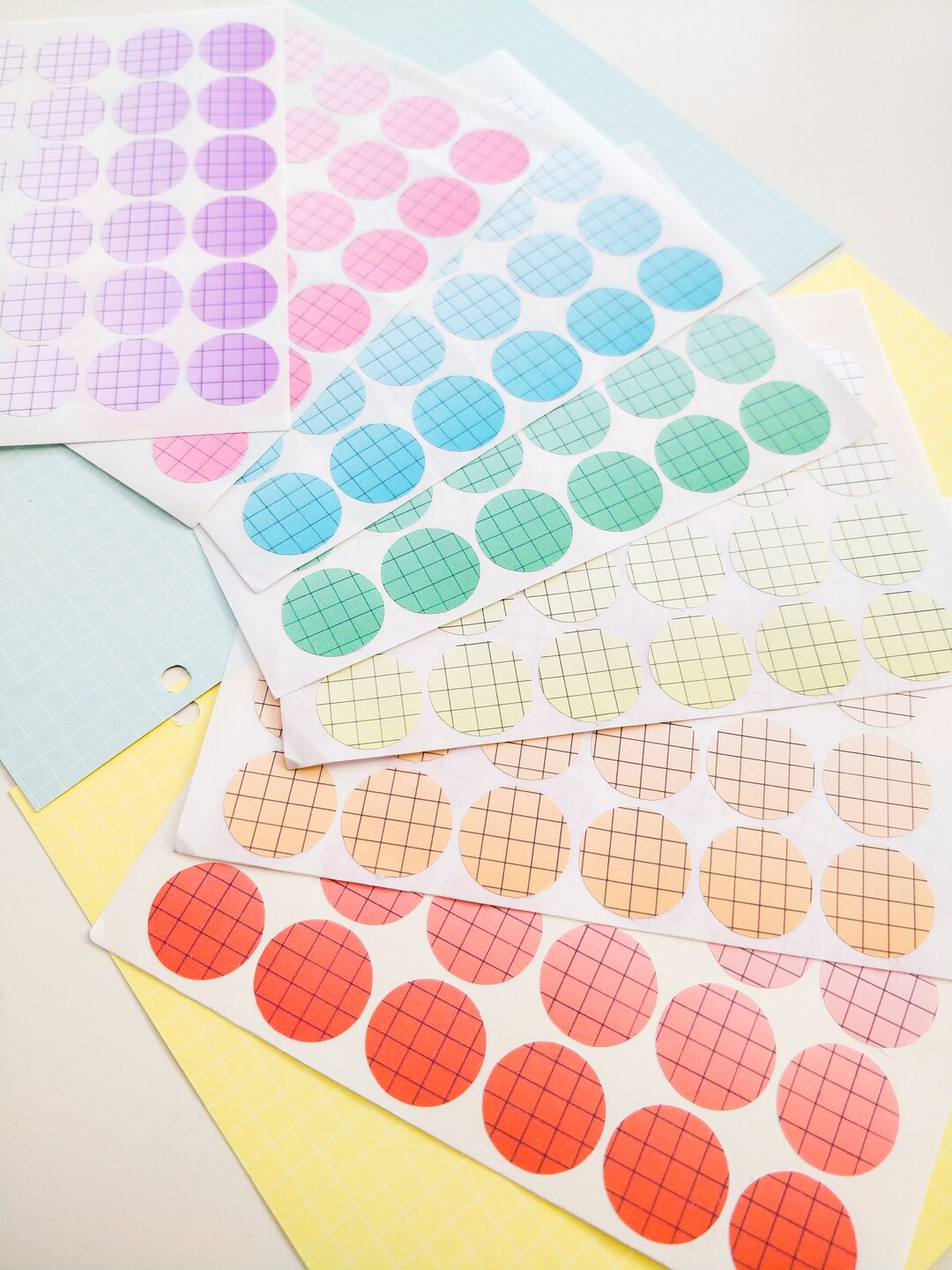 Sticker Design Grid Deco Dot Grid Stickers | Handmade Stickers, Bulletjournal Stickers ...