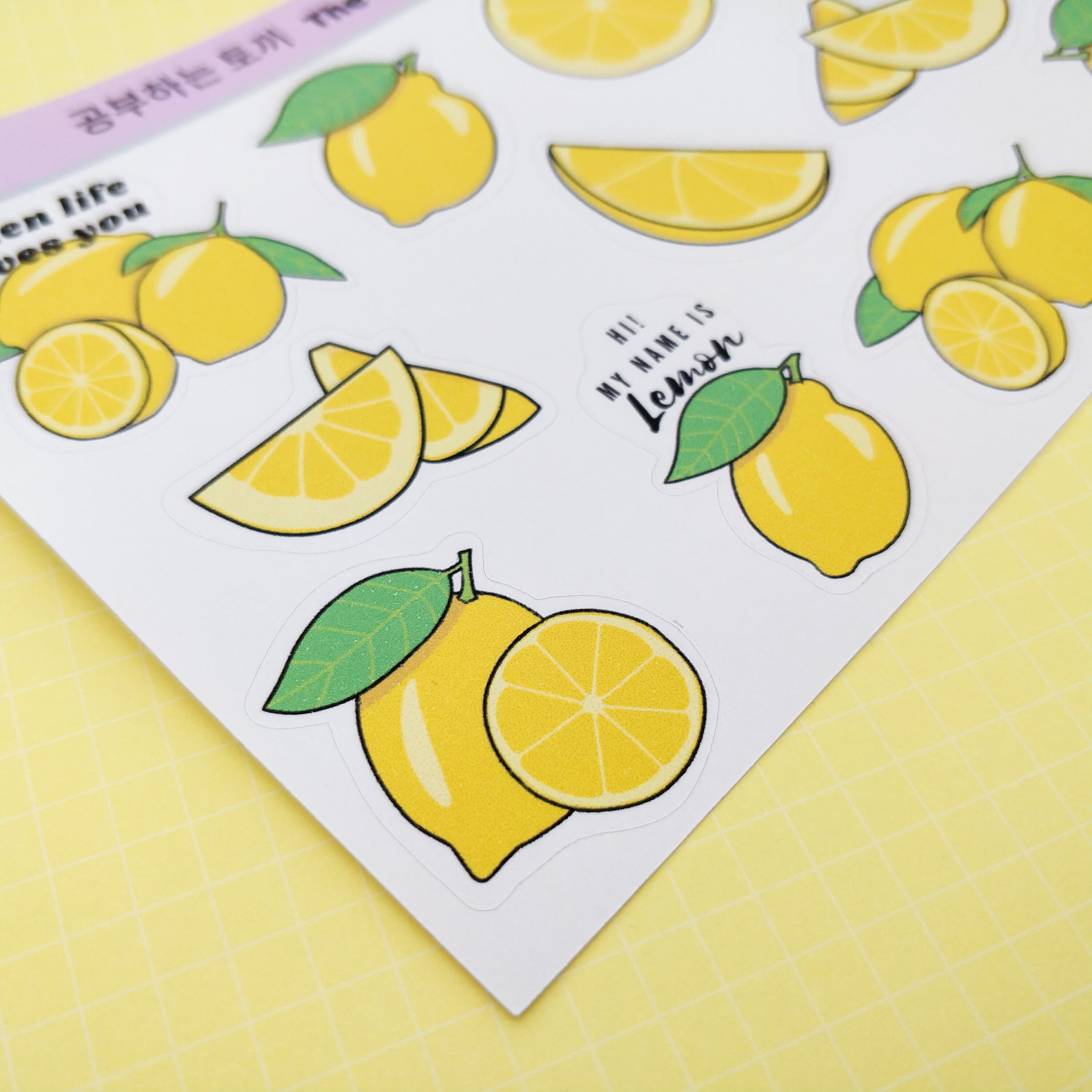 Lemon Sticker Sheet Handmade Stickers, Bulletjournal Stickers, Deco