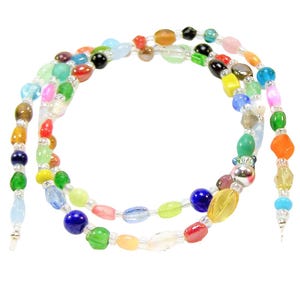 Confetti Eyeglass Chain, Eyeglass Leash, Glasses Chain, Glasses Necklace, Colorful Readers Chain, Recycled, Beaded, Unique, Eyeglasses