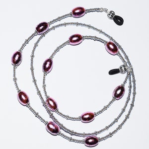 Purple Beaded Eyeglass Chain