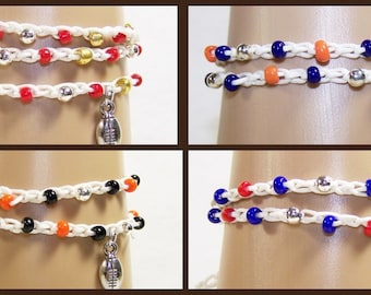 Wrap Bracelets in Your Favorite NFL Team Colors