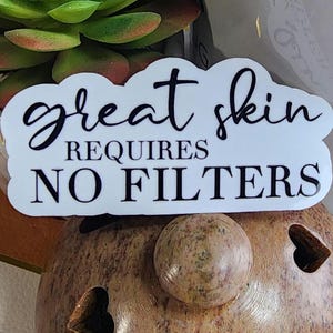 Great Skin Requires No Filter Sticker