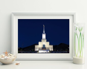 Star Valley tempel Nightscape / / LDS tempels / / 5 maten / / Instant Digitale Download