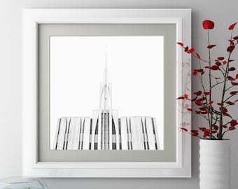 Seattle Washington LDS tempel / / 3 maten / / Instant Digitale Download
