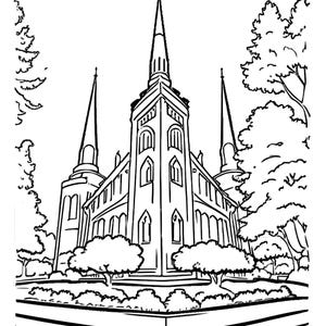 LDS Temple Coloring Pages // 6 Temples // Instant Digital Download