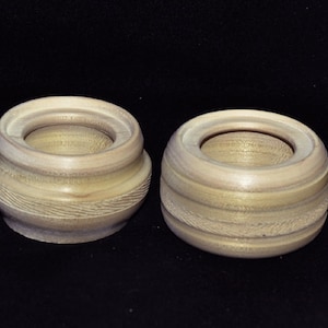 Set of four  un finished /but sanded poplar wood  pin  cushion  bottoms (all have a inset lip ring for your cushion to rest on)