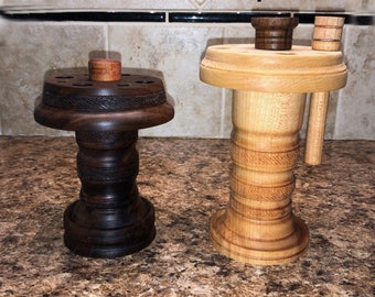 Model 8193 tool stand can be ordered made from walnut or maple with other options