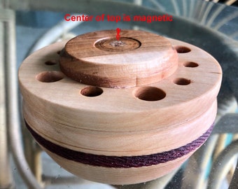 Maple wood /purple heart wood strip small tool stand with  a magnetic  spot on the top Model 211A