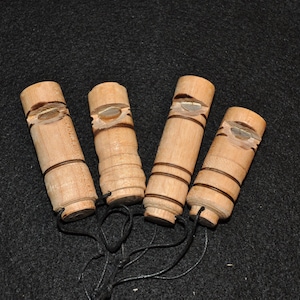 4-Pack Of Hand Made Wooden Whistles (Maple wood)