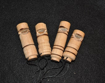 4-Pack Of Hand Made Wooden Whistles (Maple wood)