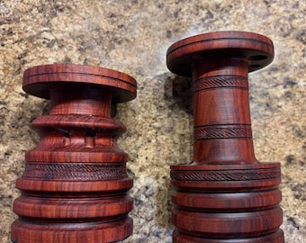 Set of two Red Heart wood small Tool Stands