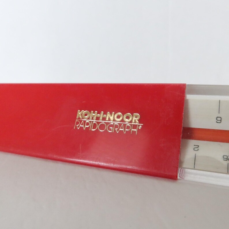 Engine Divided Ruler Plastic KOH-I-NOOR Rapidograph 8230 A12 3 Sided Triangular Ruler Drafting With ...
