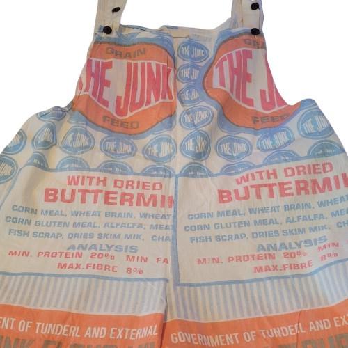Flour Sack the Junk Overalls Coveralls W/ Straps Garden Hippie 