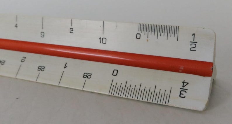 Den Make Ruler KOH-I-NOOR Rapidograph 8230 A12 3 Sided Triangular Ruler Drafting With ...