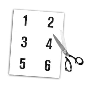 Números pequeños del 1 al 150: 6 archivos PDF digitales por página para descargar, eventos escolares, recaudación de fondos, organizaciones benéficas, organizaciones sin fines de lucro, subastas, primaria