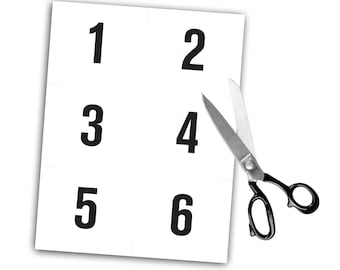 Small Numbers 1-150 - 6 per page digital PDF file for downloading, School Events, Fundraising, Charity, Nonprofits, Auctions, Elementary