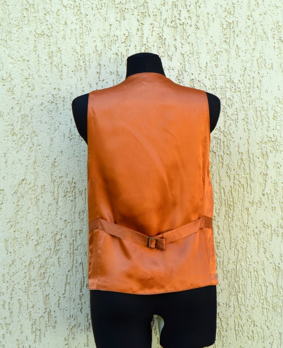 Vintage Leather Vest Camel Brown Suede Leather Wo… - image 4