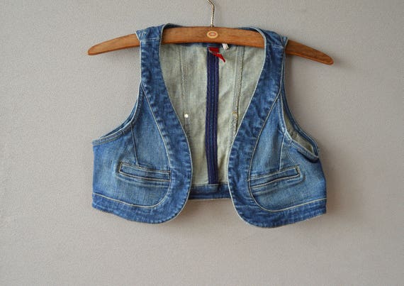 Cropped Denim Vest Jeans Bolero Vest 
