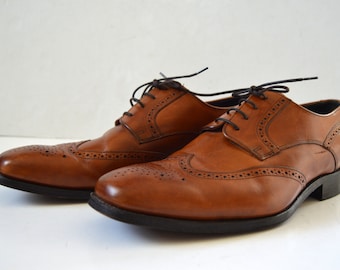 BARKER Zapatos clásicos para hombre Vintage hecho a mano cuero genuino zapatos de alta calidad marrón con cordones zapatos Oxfords zapatos cuero suela tamaño Reino Unido 10