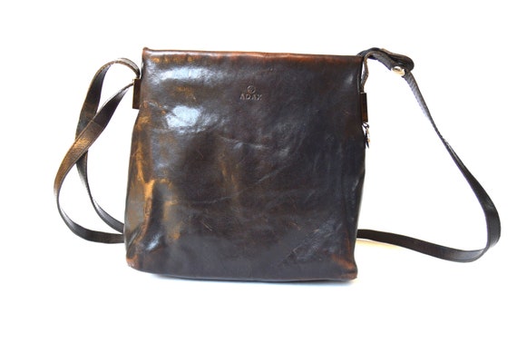 Vintage Brown Shoulder Adax Bag Leather Messenger - Etsy Australia