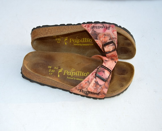 Women s Papillio Original Birkenstock One Strap Sandals Pink Summer Shoes Platform Slides Silver Slip UK 3 5 EUR 36 Beach Sandals Etsy UK