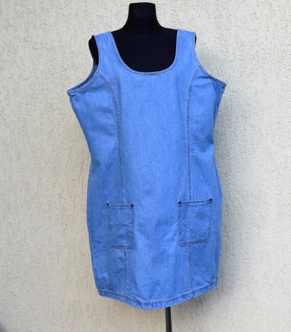 denim jumper dress plus size