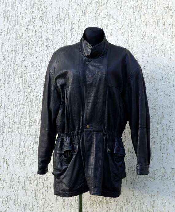 mens leather trench coat full length