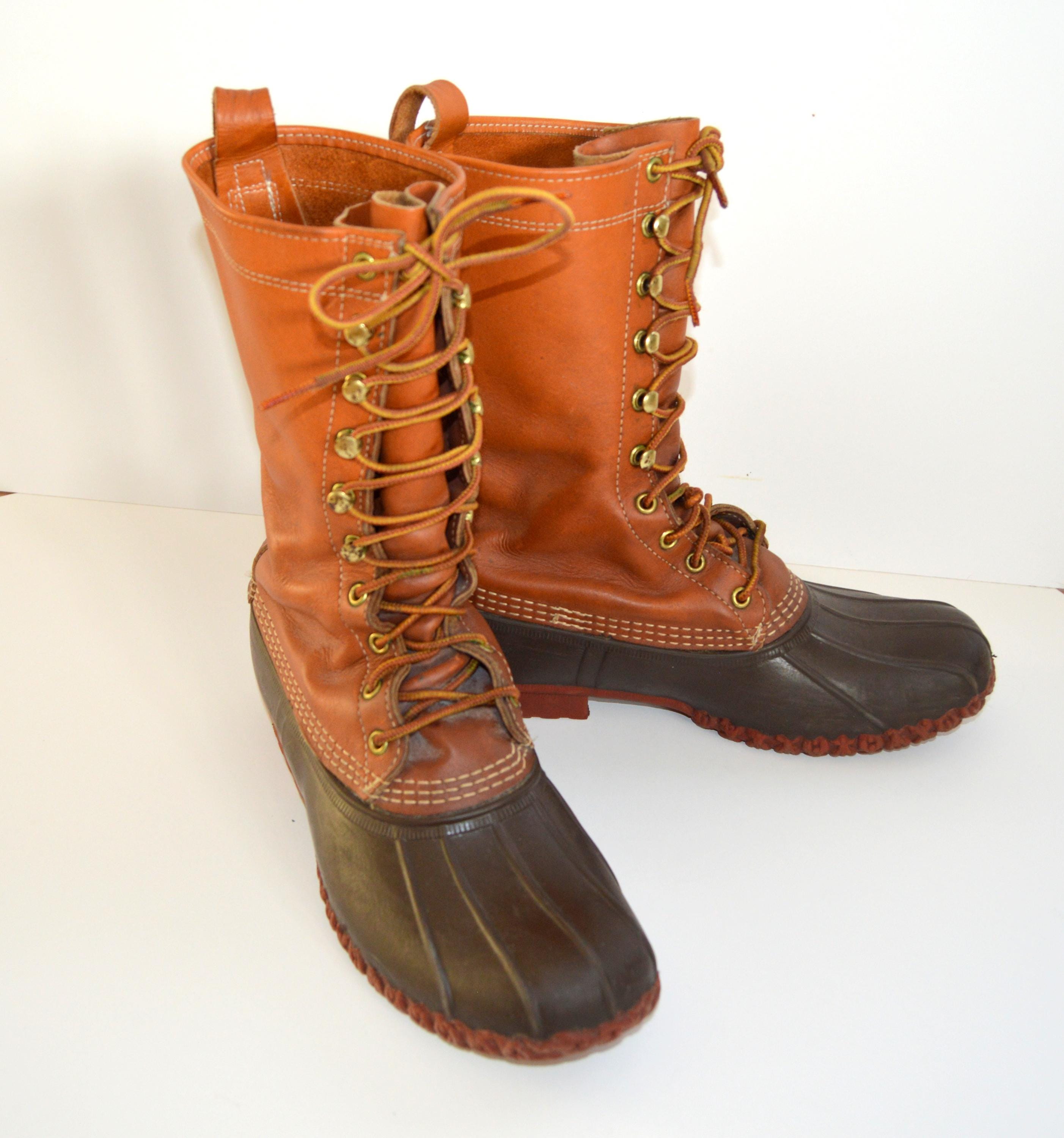LL Bean SIGNATURE Ankle Boots Men Size 14 D Leather Brown Ankle Boots Preppy LL Bean Men main image 2