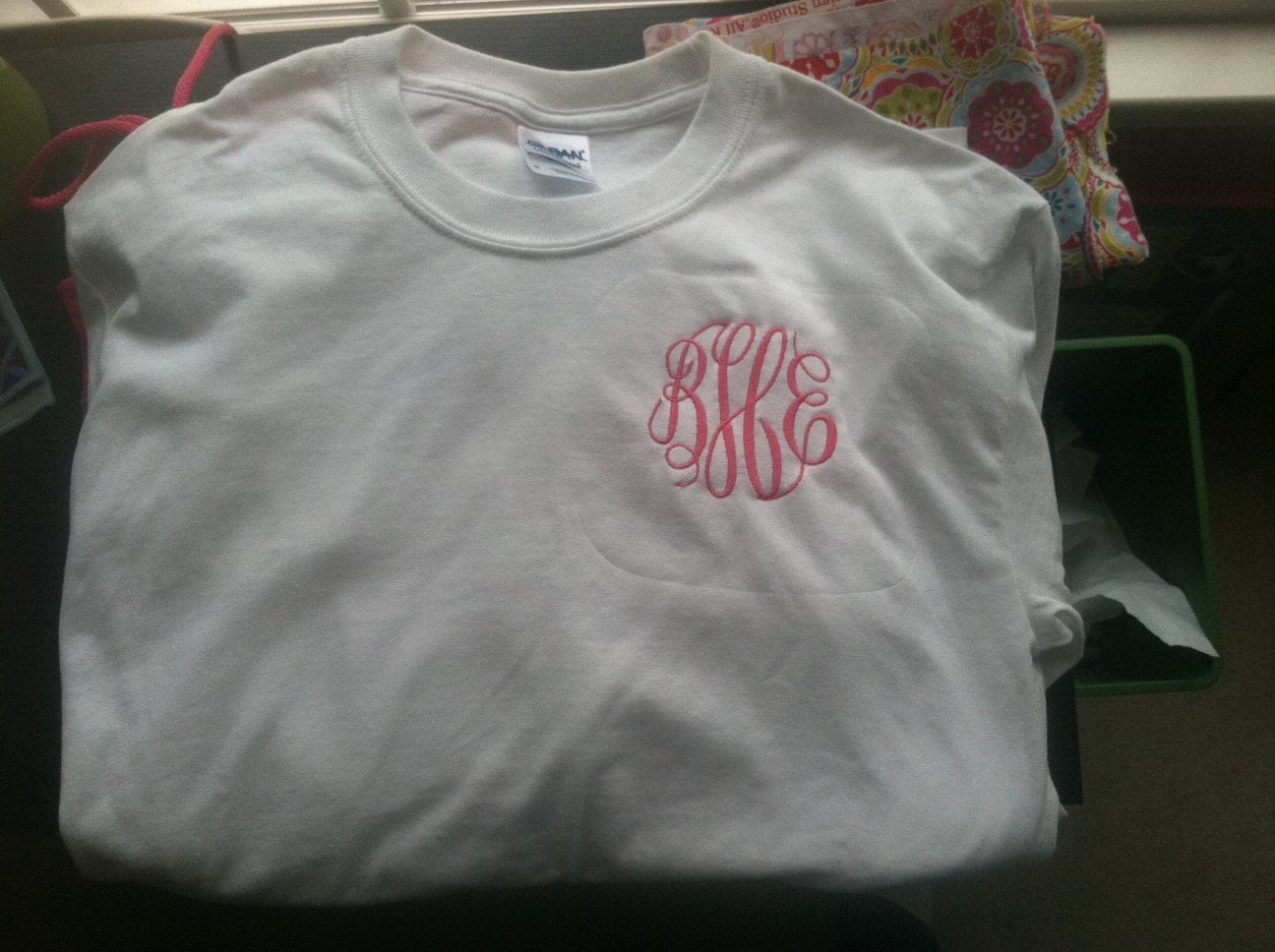 Monogrammed Short Sleeve Tshirts! Embroidered! Personalized