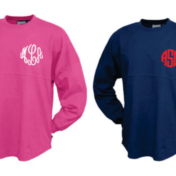 Monogrammed Solid Billboard Crew - Embroidered! Cute and Trendy!