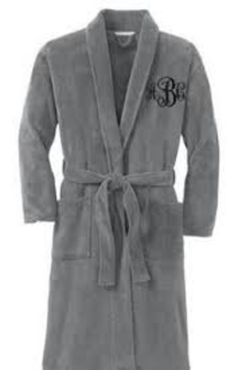 Monogrammed Plush Microfleece Robe Comfy and Adorable Great Etsy