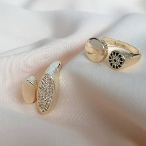 Evil Eye Ring / Chunky Ring / Adjustable Evil Eye Rings in Gold / Gold Evil Eye Rings / Gift for Her