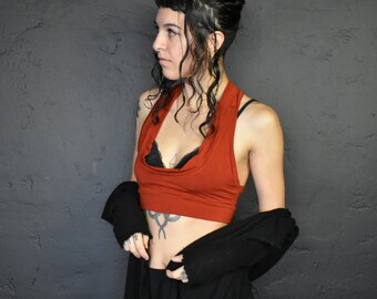 Feito sob encomenda - Top cropped - Laranja tijolo