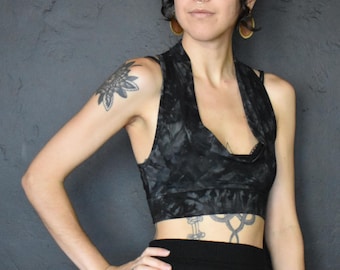 HECHO A MEDIDA - Top corto - Ónix