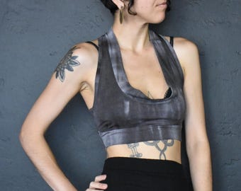 HECHO A MEDIDA - Top corto - Niebla