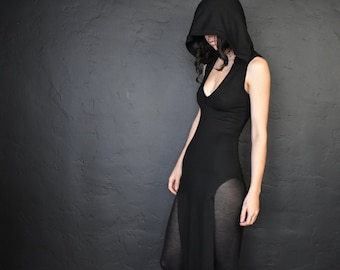 Vestido com fenda sombreada