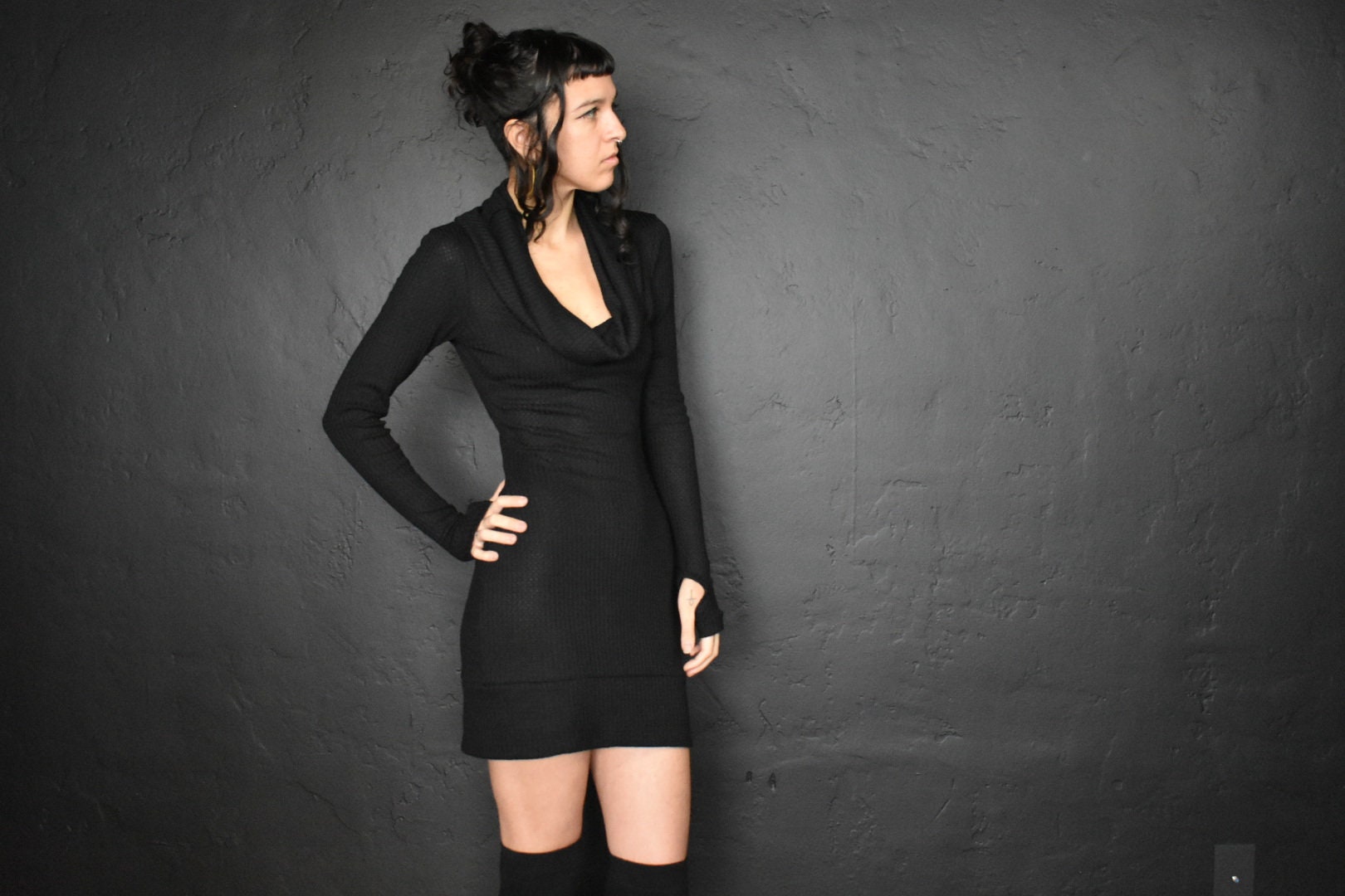 black long sleeve mesh maxi dress Sheer Mesh Maxi Dress main image 0