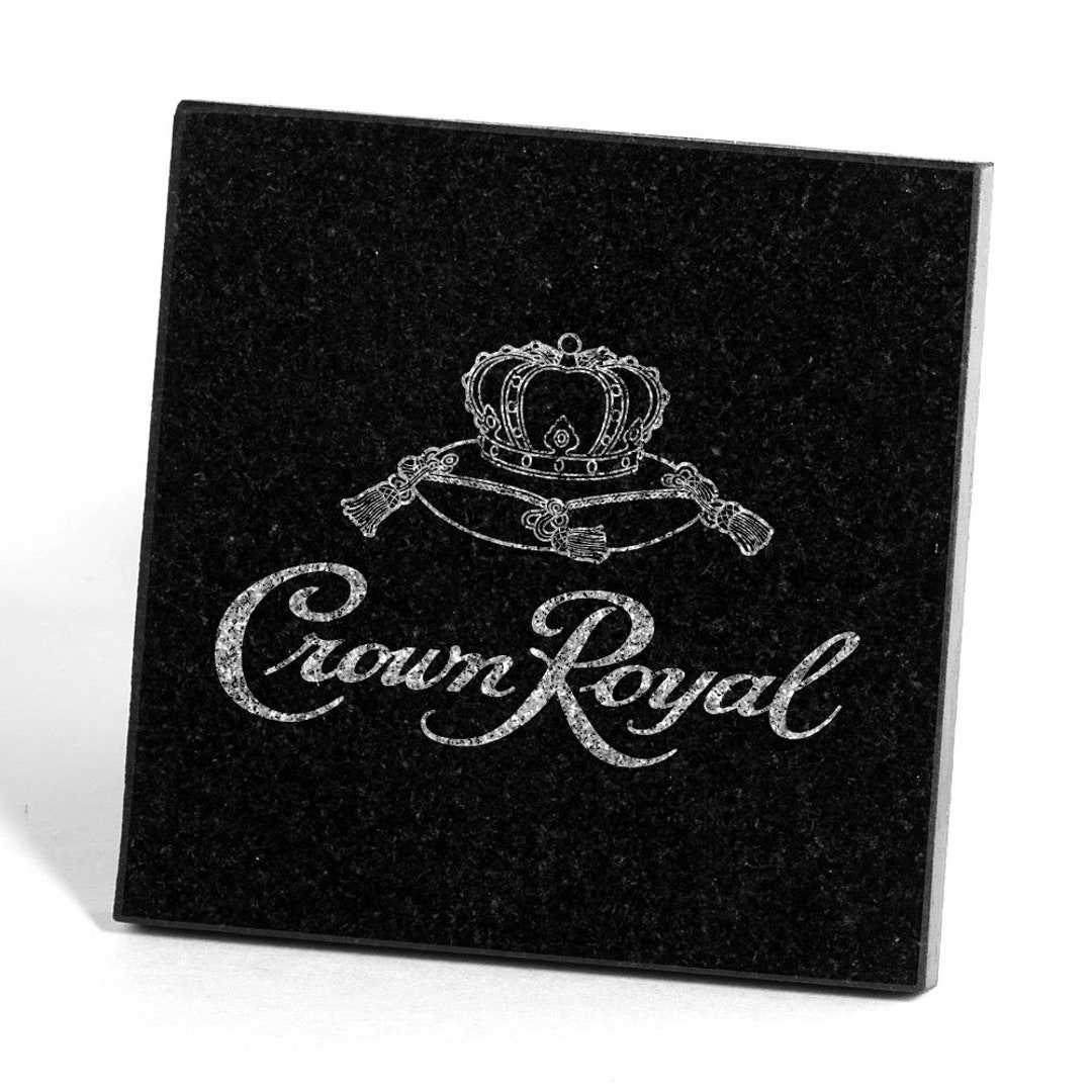 SHIPS FAST Crown Royal Logo Stone Coasters Glass Coasters Etsy