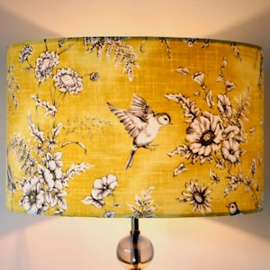 Yellow Lampshade 20cm 25cm 30cm 35cm 40cm Drum Lamp shade -  Handmade Home Decor Ceiling Lamp Table Lamp Mustard Yellow