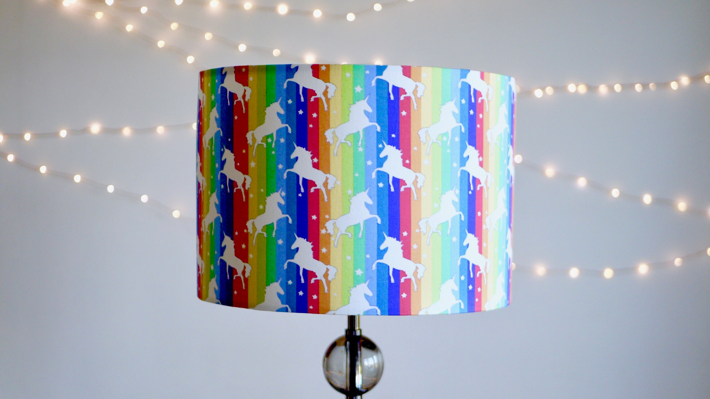 Unicorn Rainbow Lampshade Handmade Lamp shade 30cm Kitsch Etsy