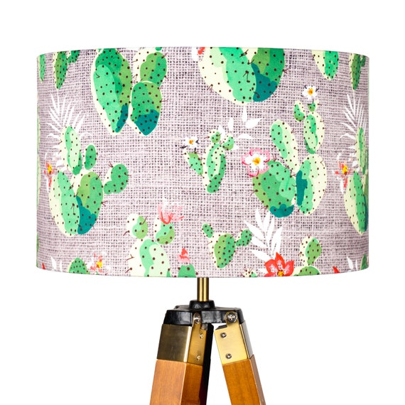 Cactus Lampshade Drum Lampshade Handmade 25cm 30cm 40cm 45cm Cacti