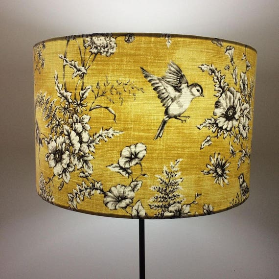Voyage country floral bird fabric candle clip chandelier lamp shade wall light