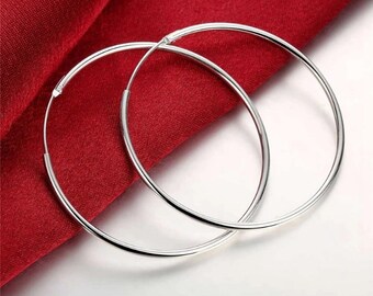 925 silver hoop earrings